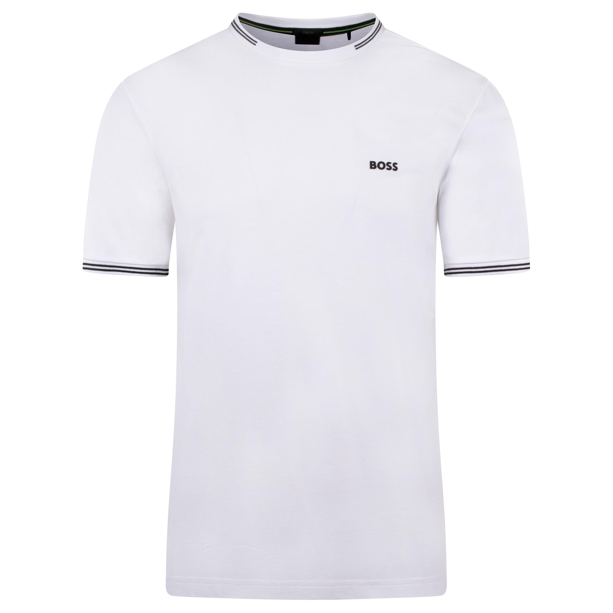Boss Taul Stretch Cotton Mens T-Shirt White